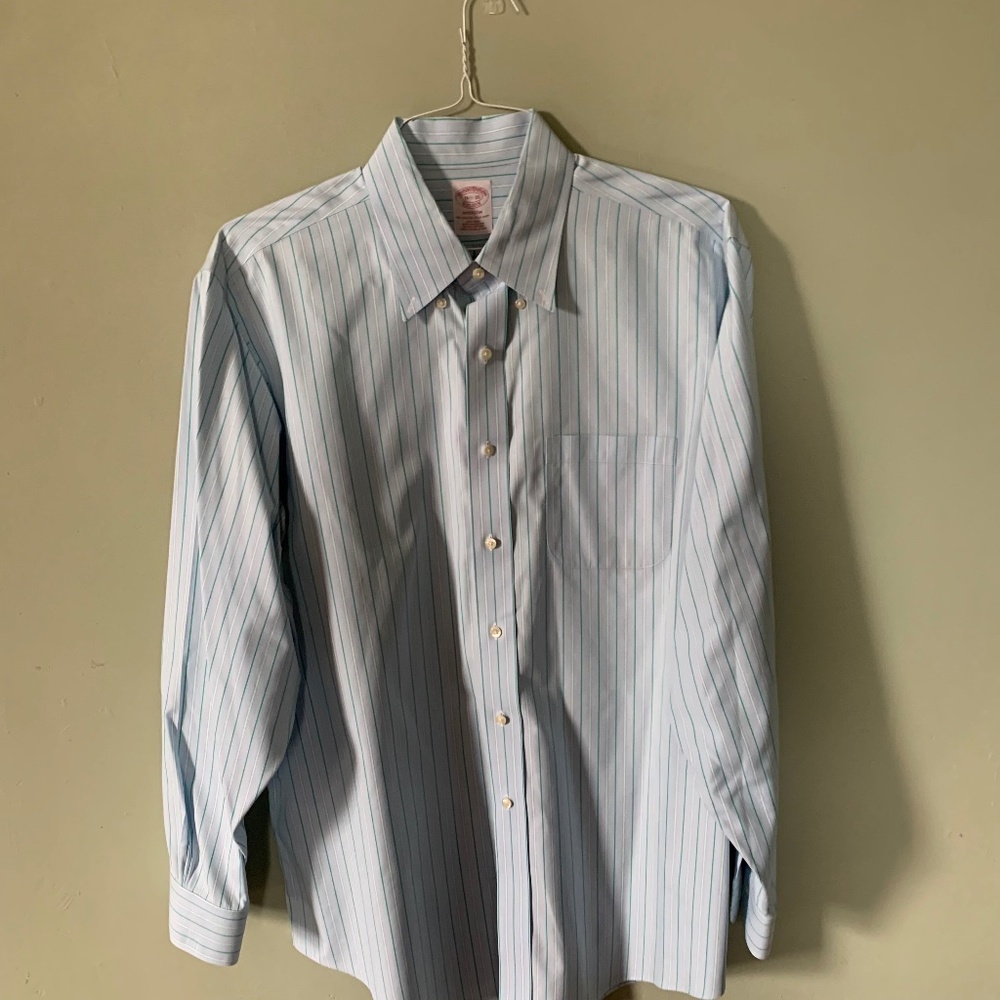 Brooks Brothers Striped Madison Button Down 16.5-35